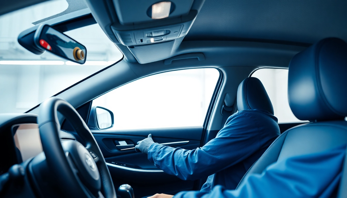 Leasingaufbereitung München: Professionelle Autopflege mit glänzendem Innenraum und hochwertigen Werkzeugen.