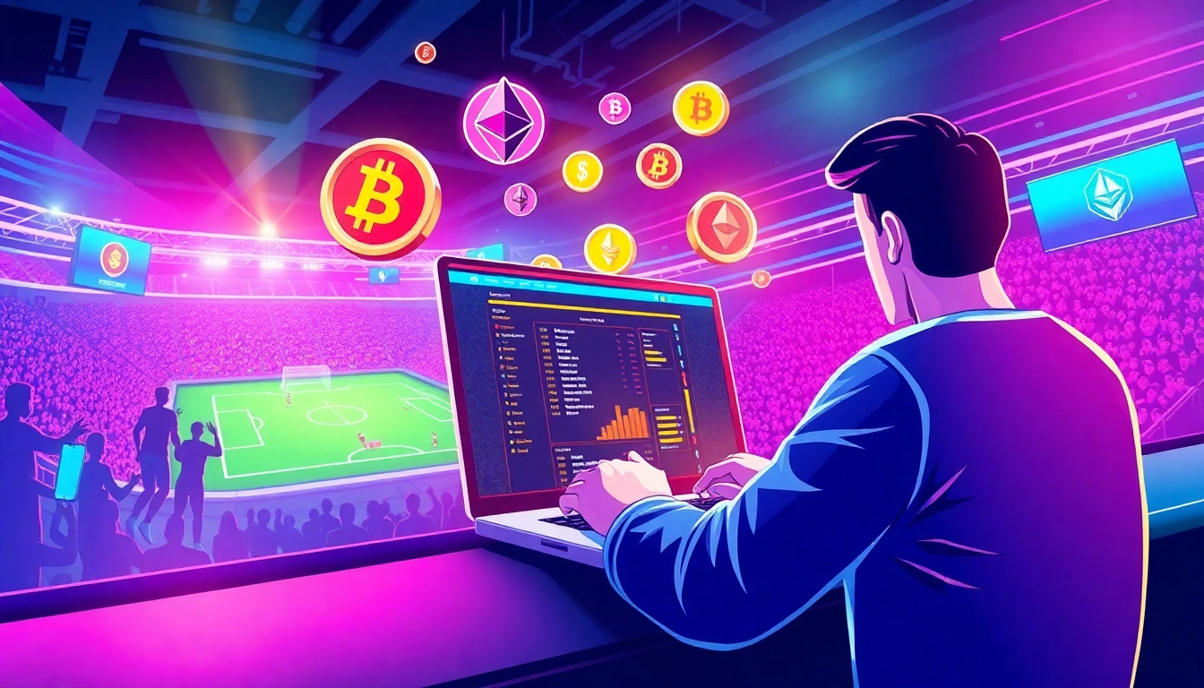 Experience the thrill of online sports betting with crypto, featuring vibrant action and gaming excitement.