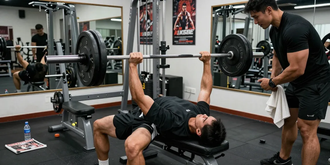Anabolic bodybuilder lifting weights in the Anabolika Shop gym, showcasing professional fitness gear and intense workout atmosphere.