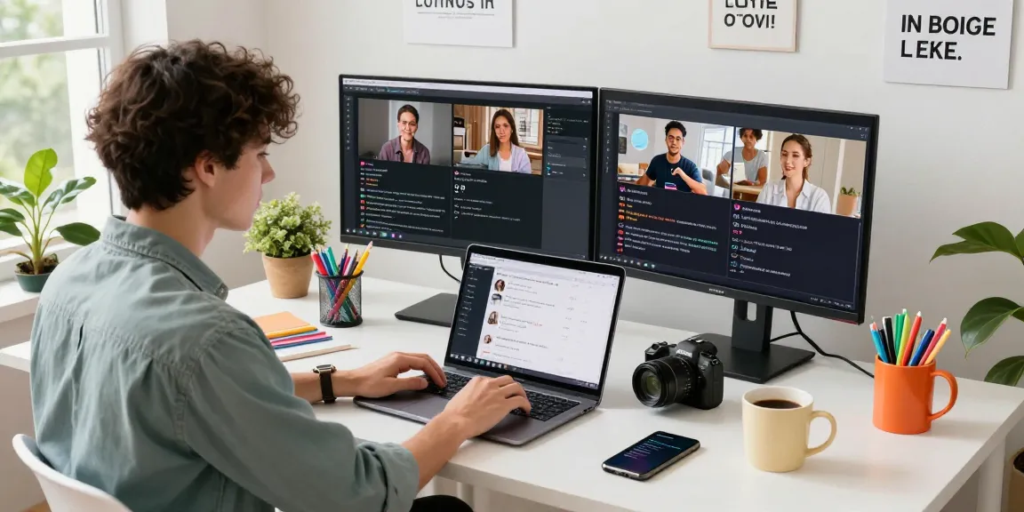Junge Influencer beim TikTok Follower kaufen in stilvollem Arbeitsbereich, die kreative Atmosphäre fördert das Engagement.