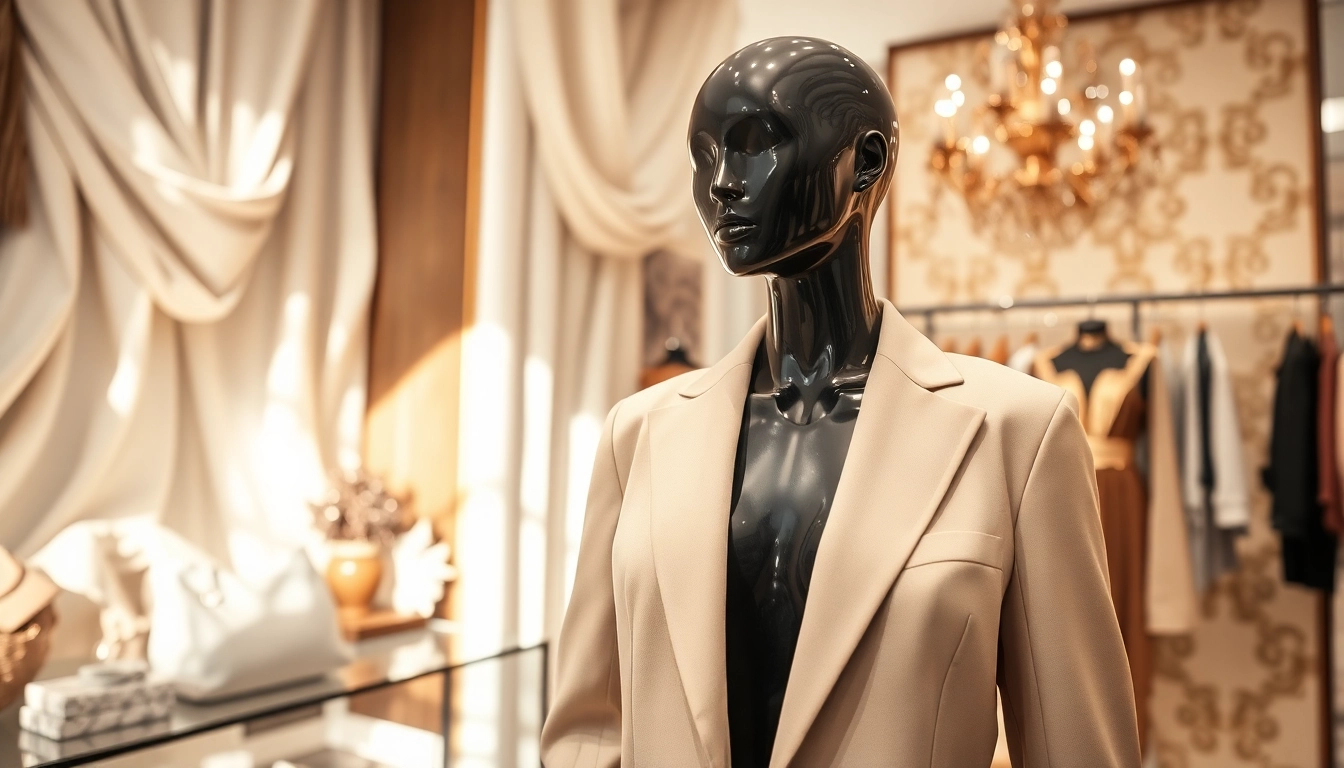 Discover Alvionz’s luxurious fashion collection displayed elegantly in a sophisticated boutique.