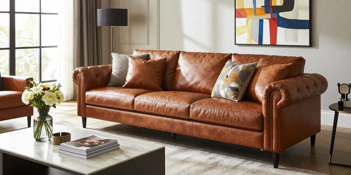 Baxter Möbel Erfahrungen zeigen ein luxuriöses Wohnzimmer mit einem Chester Moon Sofa, eleganter Dekoration und natürlichem Licht.