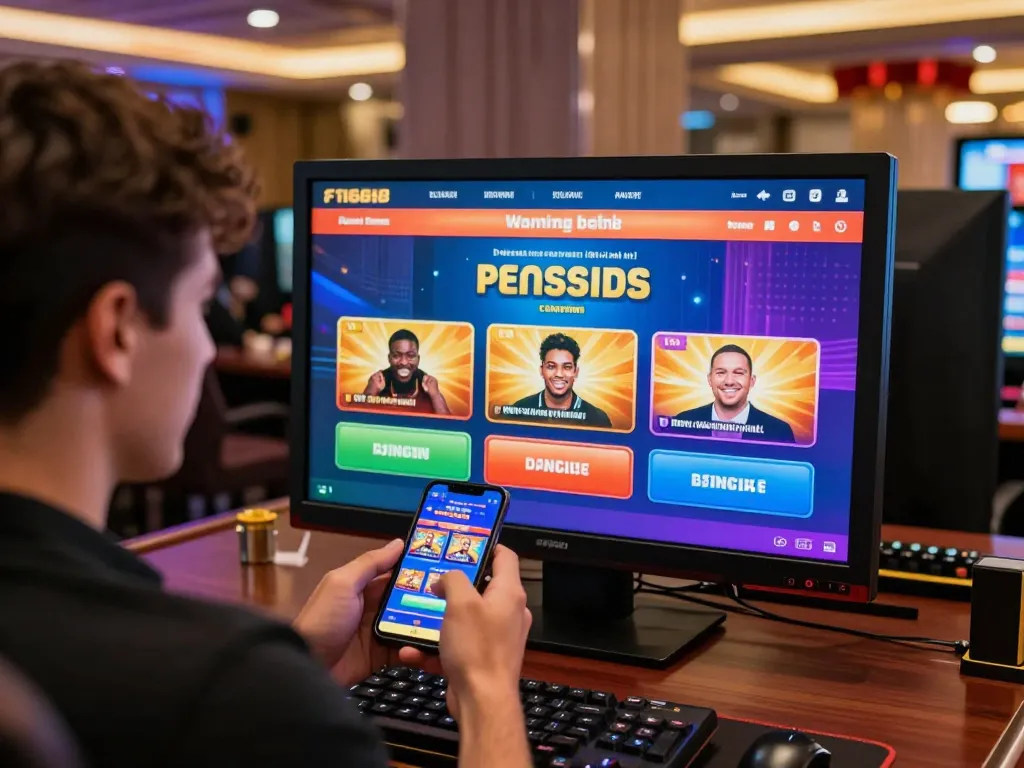 Engaging with f1688 CEO approved strategies while playing online poker in a vibrant setting.