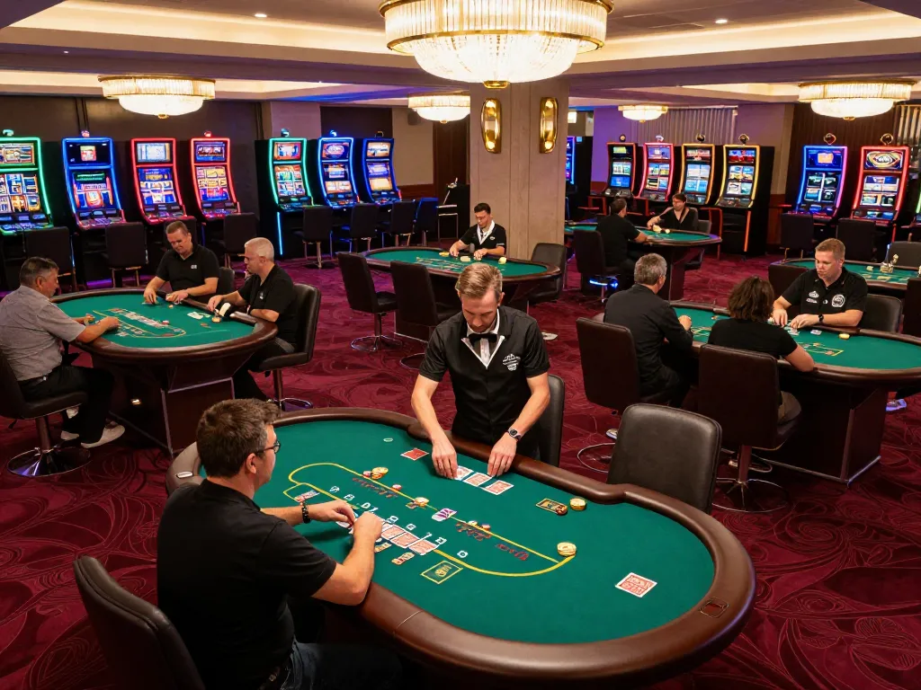 Players enjoying a lively game of poker at RR88 casino, showcasing vibrant interactions and a luxurious atmosphere.