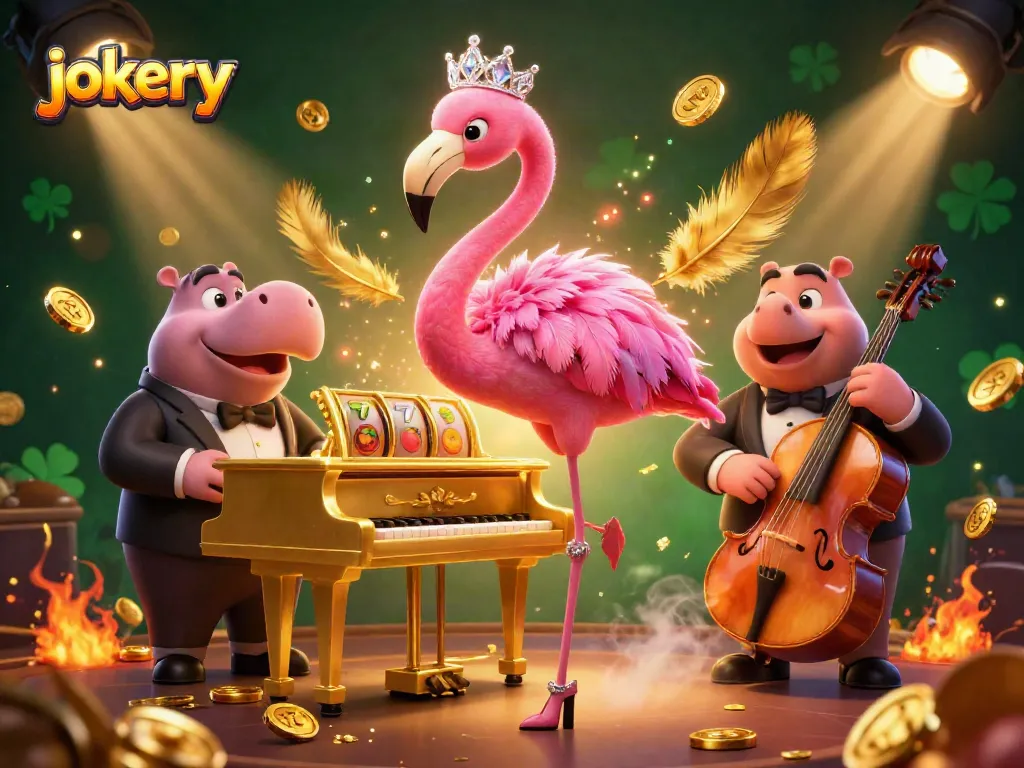 Experience jokery action with vibrant casino scene featuring lively characters and dynamic gaming elements.