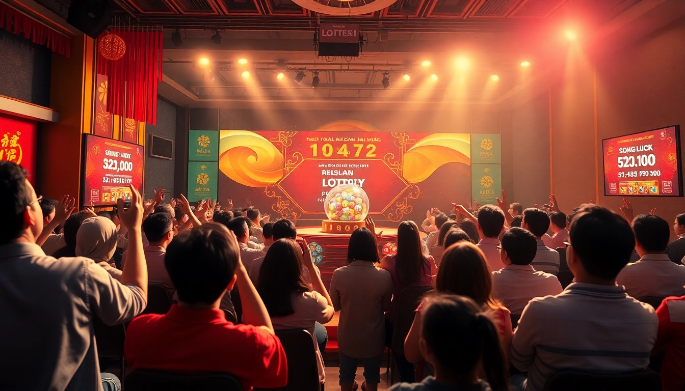 Exciting lottery scene from https://songthulo.site/ showcasing a dynamic drawing process.