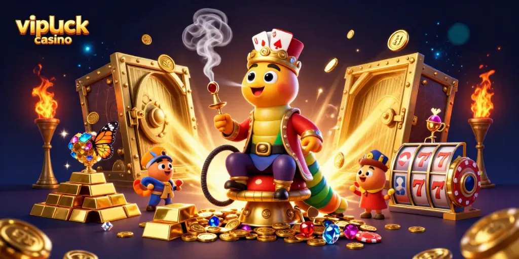 Experience VIPLuck Casino with exciting game elements and vibrant characters.