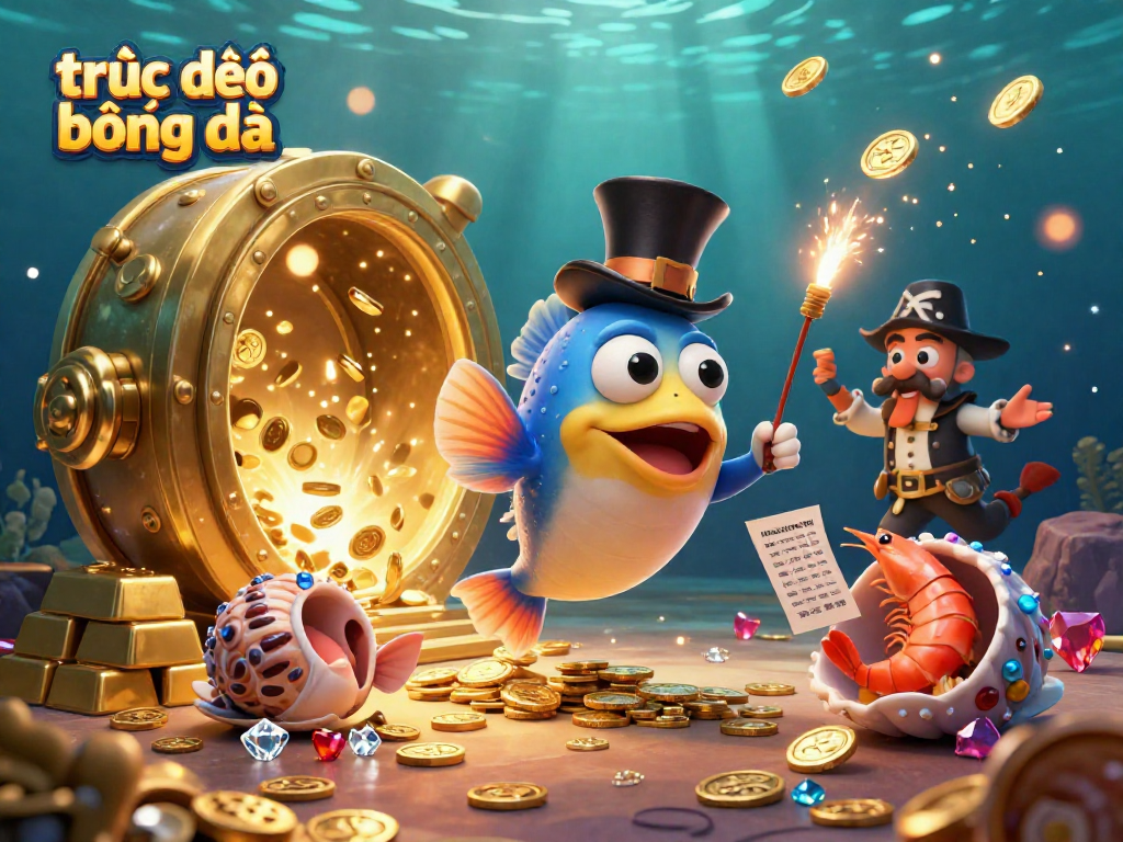 Bet on trực tiếp bóng đá with thrilling 3D adventure featuring anglerfish and pirate shrimp.