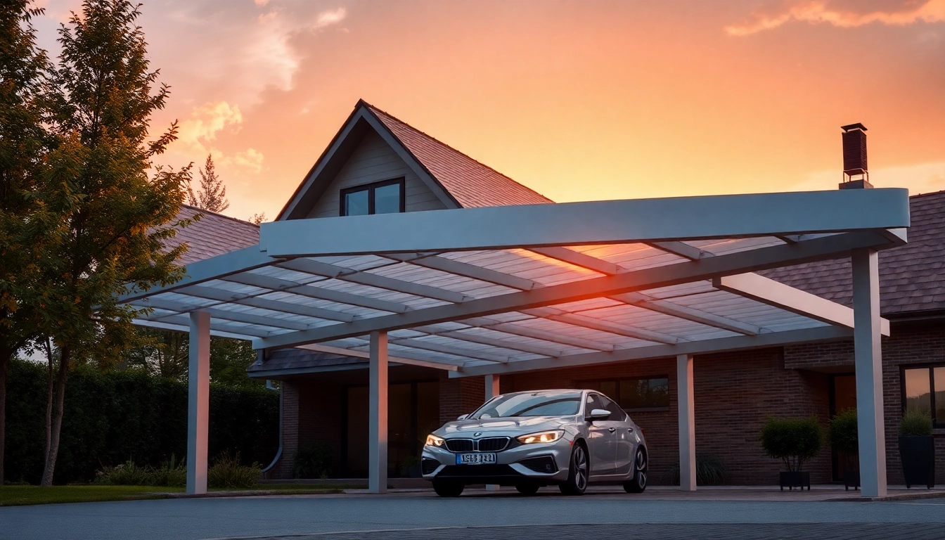 Carport Metall bietet hochwertigen Schutz für Ihr Fahrzeug unter einem modernen Carport.