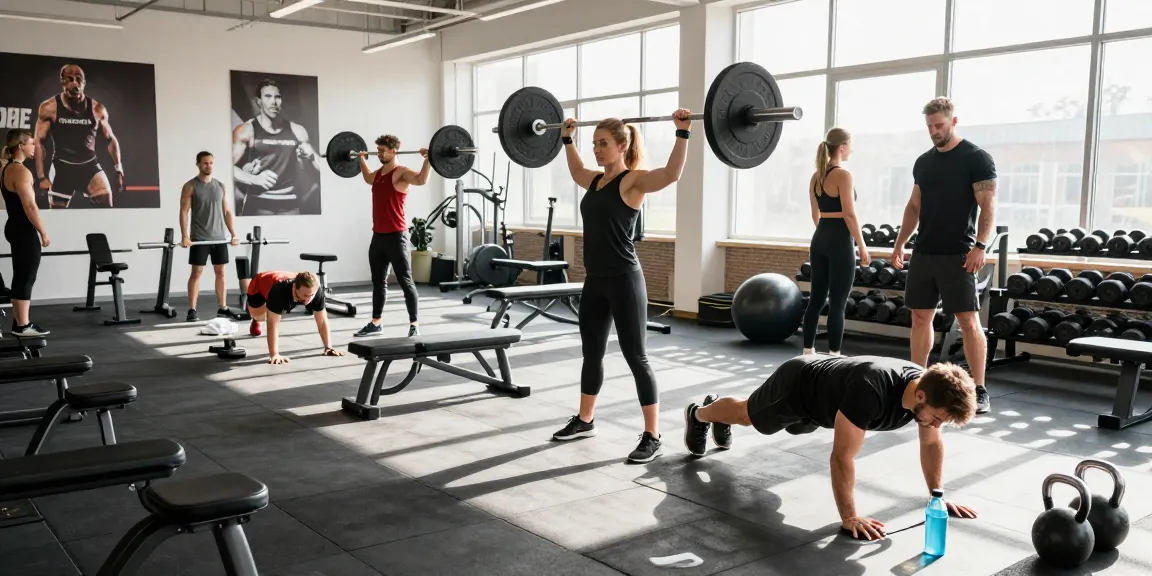 Kraftsportler, die in einem Fitnessstudio in Deutschland trainieren, und Anabolika Shop Deutschland für effektives Muskelaufbau präsentieren.