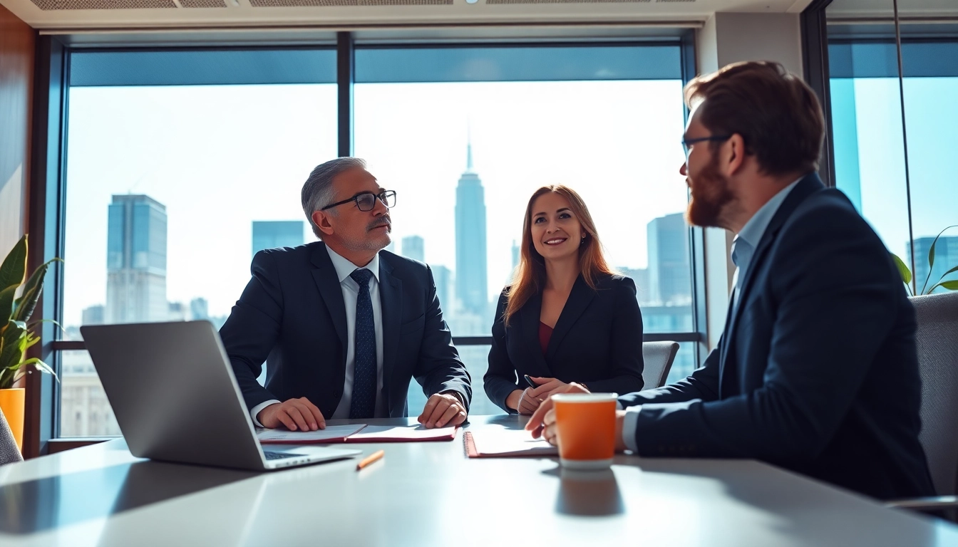 Headhunter Ingenieure beraten professionell in einem modernen Büro mit stimmungsvoller Beleuchtung.