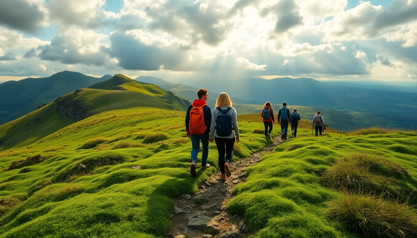 Erleben Sie einen Wanderurlaub Irland mit atemberaubenden Landschaften, grünen Hügeln und glücklichen Reisenden.