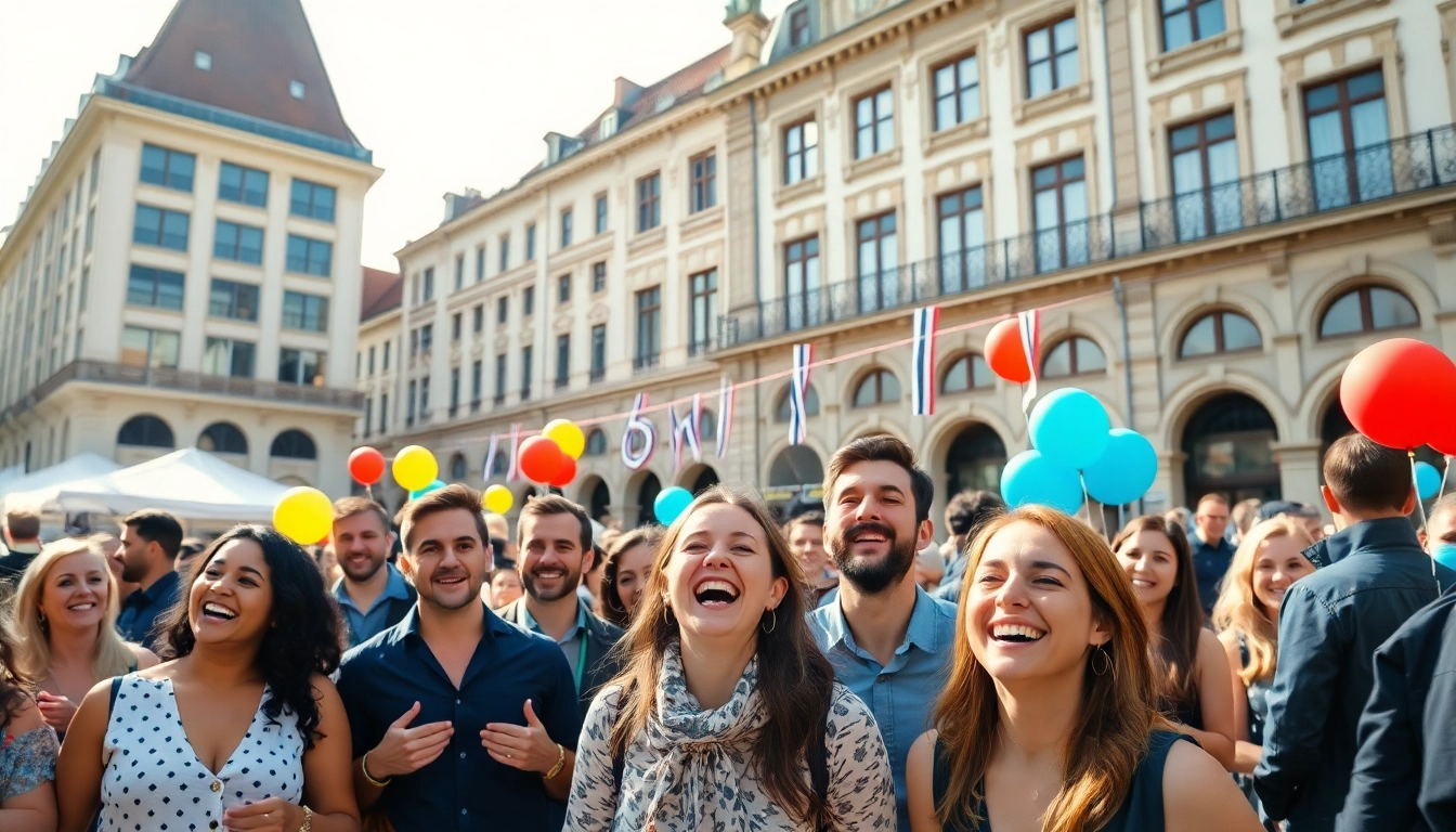 Eventfotos München: Fröhliche Menschen feiern bei einer Veranstaltung in München mit lebendigen Farben.
