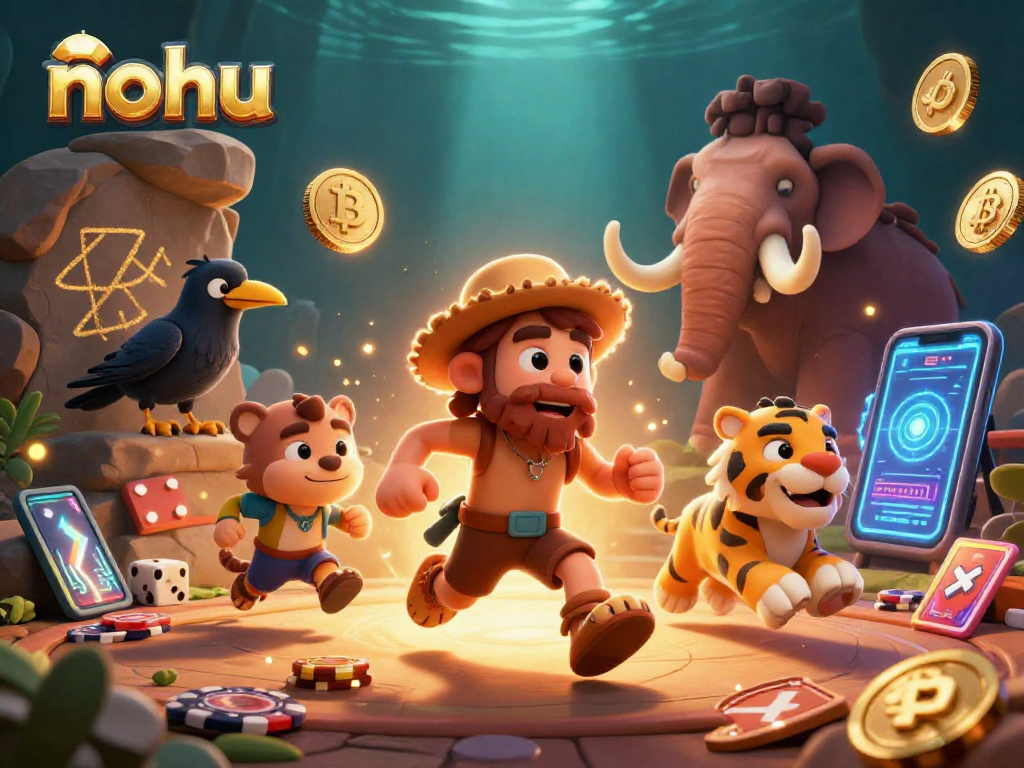 Experience the vibrant nohu casino atmosphere with lively characters and dynamic gambling elements.