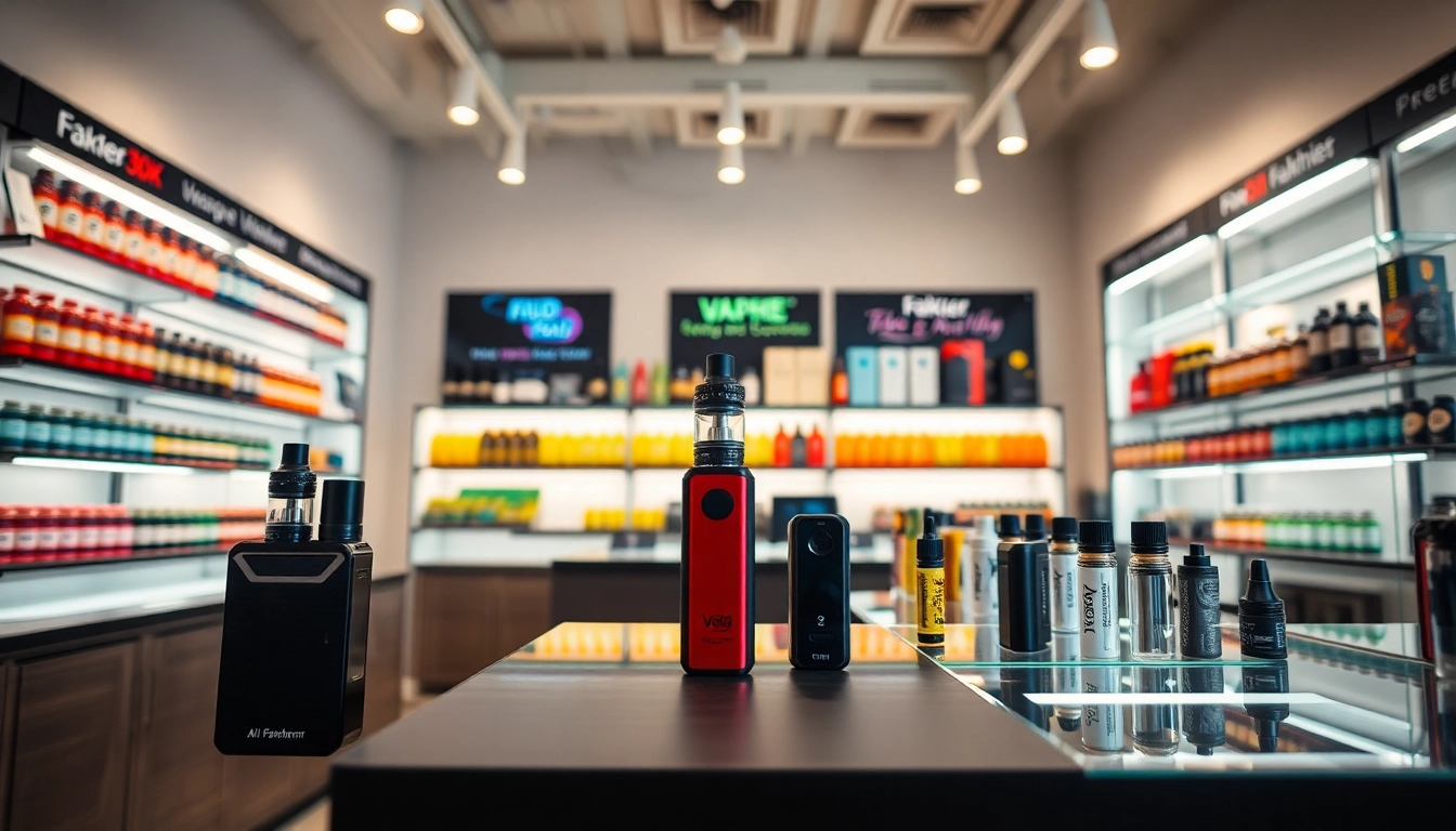 Al Fakher 30K Hypermax und andere Vape-Produkte in einem modernen Geschäft.