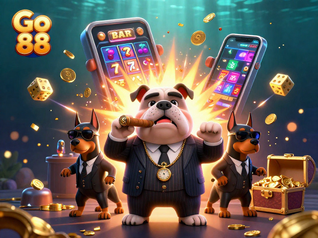 Experience the excitement of Go 88 with vibrant casino games and characters in action.