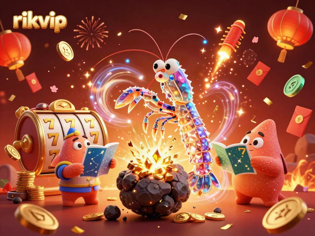 Engage in thrilling slots action at rikvip with vibrant characters and dynamic casino elements.