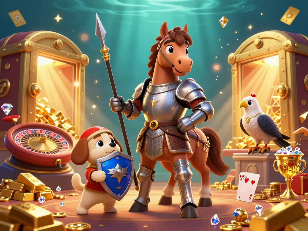 Engage with thrilling 9bet live casino action amidst gold riches and vibrant characters.