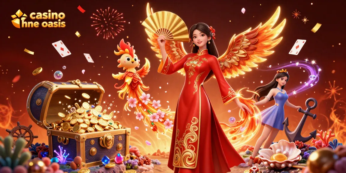 Experience thrilling gameplay in a vibrant casino ohne oasis scene with dazzling characters and game elements.