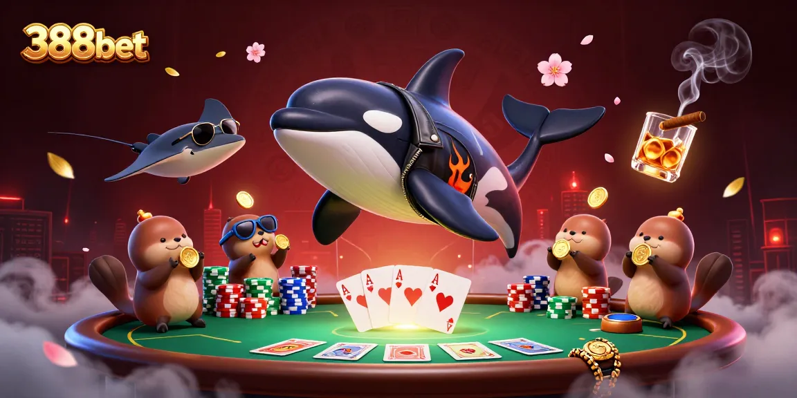 Join the excitement at 388bet while playing poker with vibrant characters and dynamic visuals.