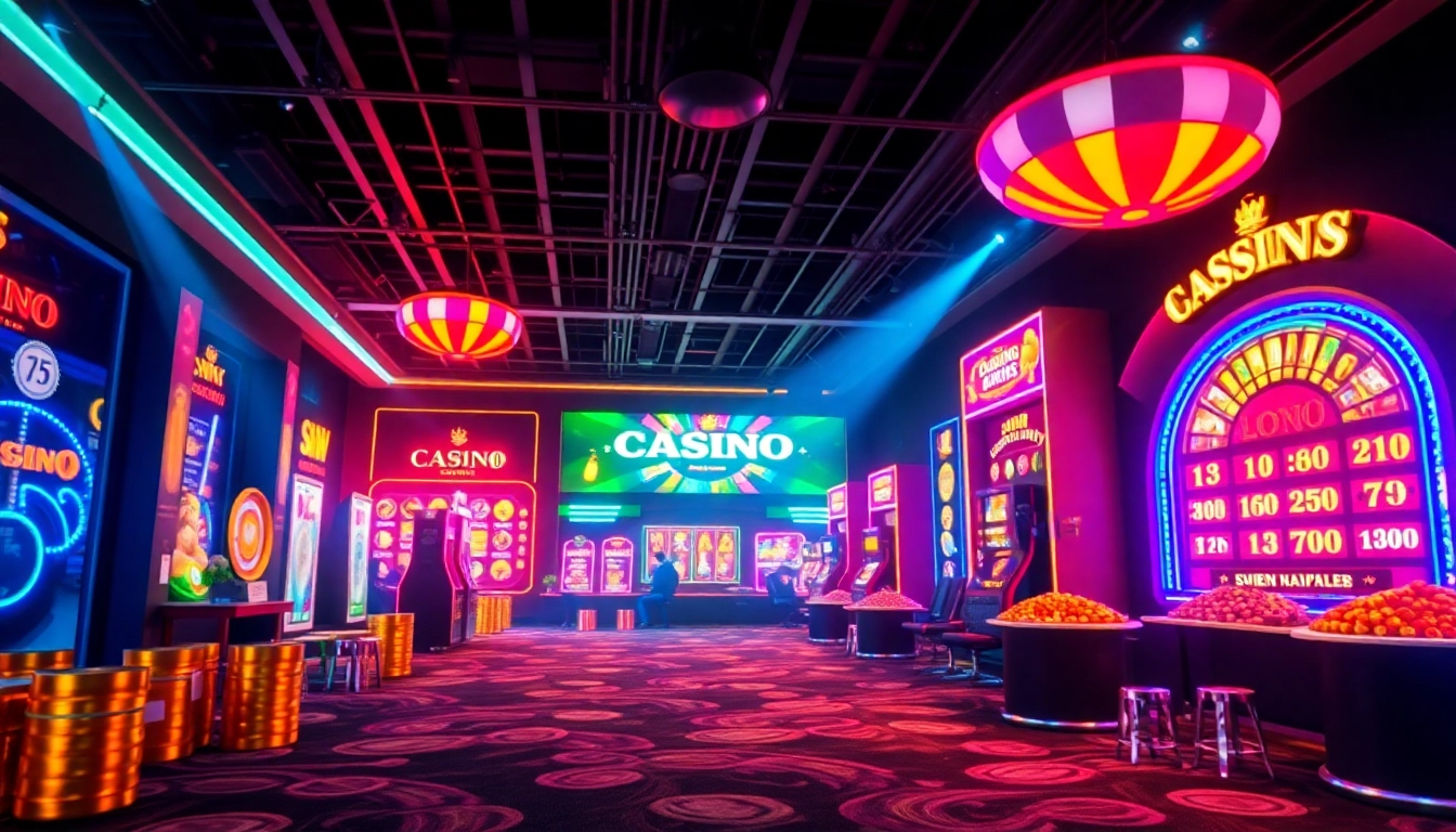 Erlebe aufregende Casinos online Deutschland mit farbenfrohen Spielen und lebendiger Atmosphäre.