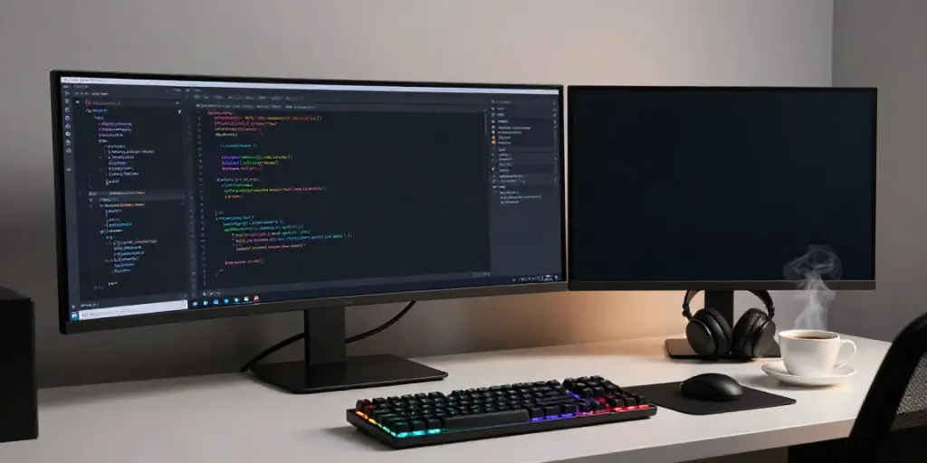 Die Plattform gg: Softwareentwicklung in einem modernen Entwicklerarbeitsplatz mit innovativer Technologie.