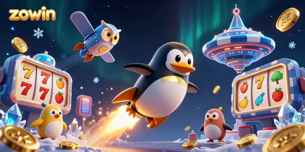 Experience thrilling slots gaming with the zowin rocket penguin adventure in a vibrant casino universe.