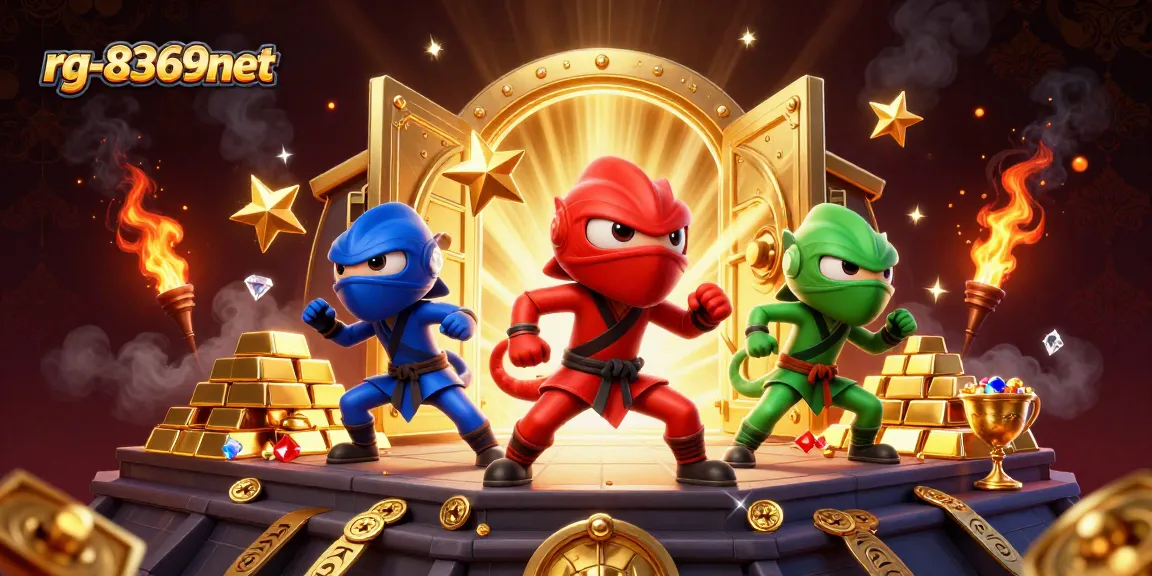 Experience thrilling casino action with rg-8369net, featuring ninja chameleons and gold treasures.