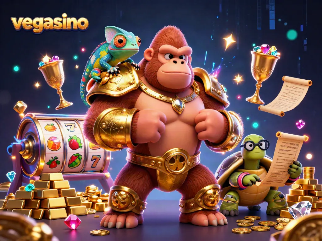 Experience thrilling gameplay and excitement at vegasino with engaging slot reels and vivid casino elements.