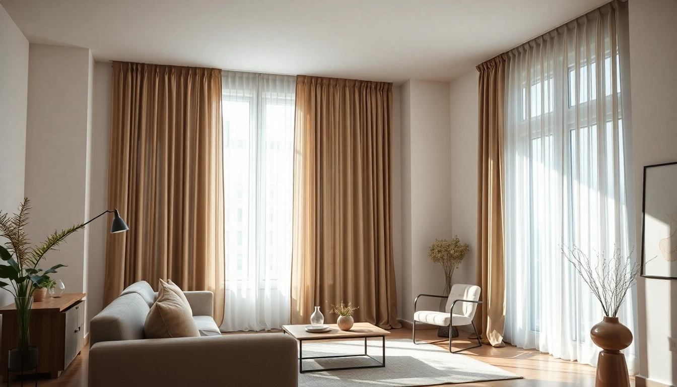 Plissee nach Maß in einem eleganten Wohnzimmerfenster, das sanft das Licht filtert.