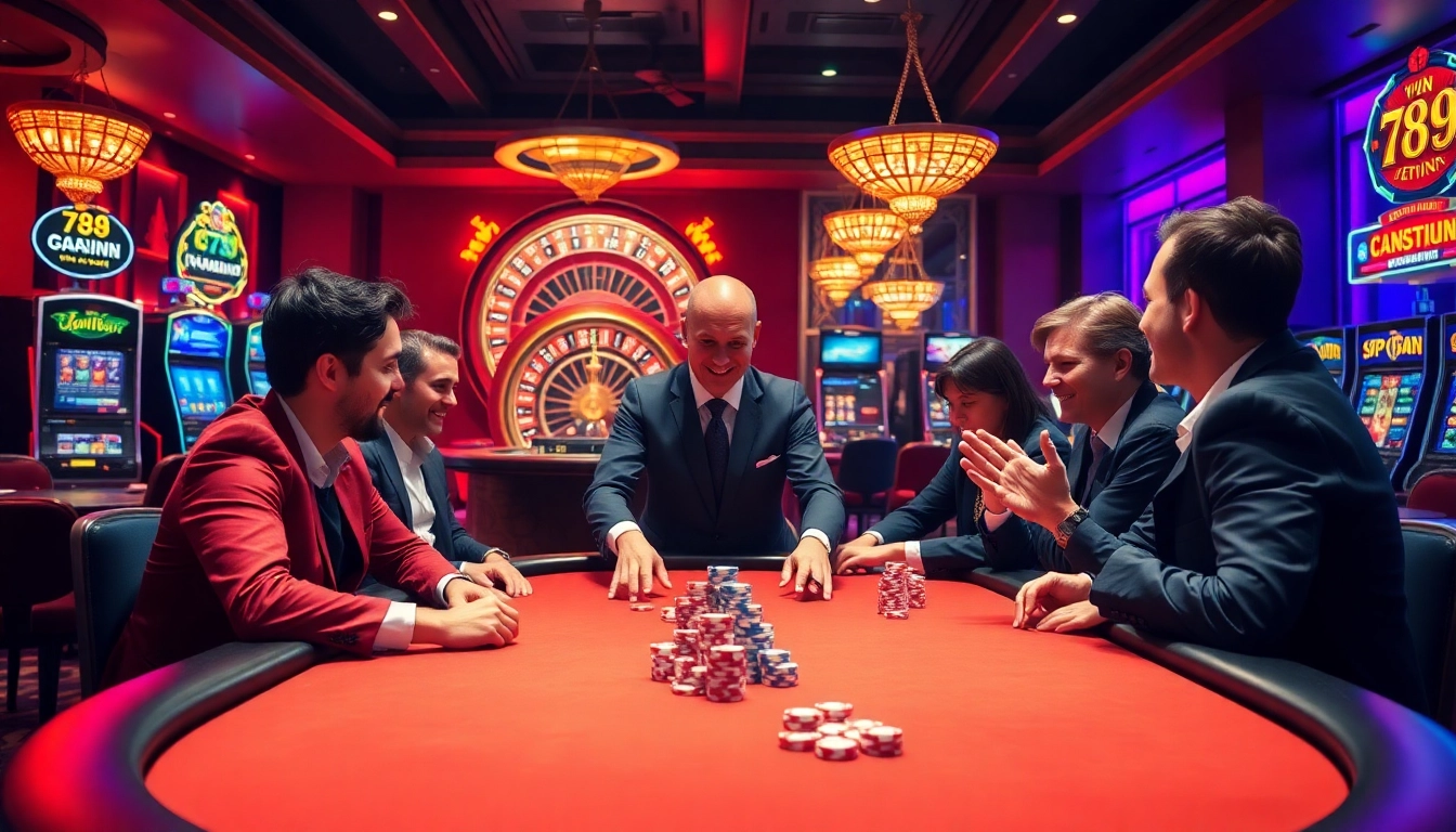 Experience high-stakes excitement at a casino table in the 789 win atmosphere.
