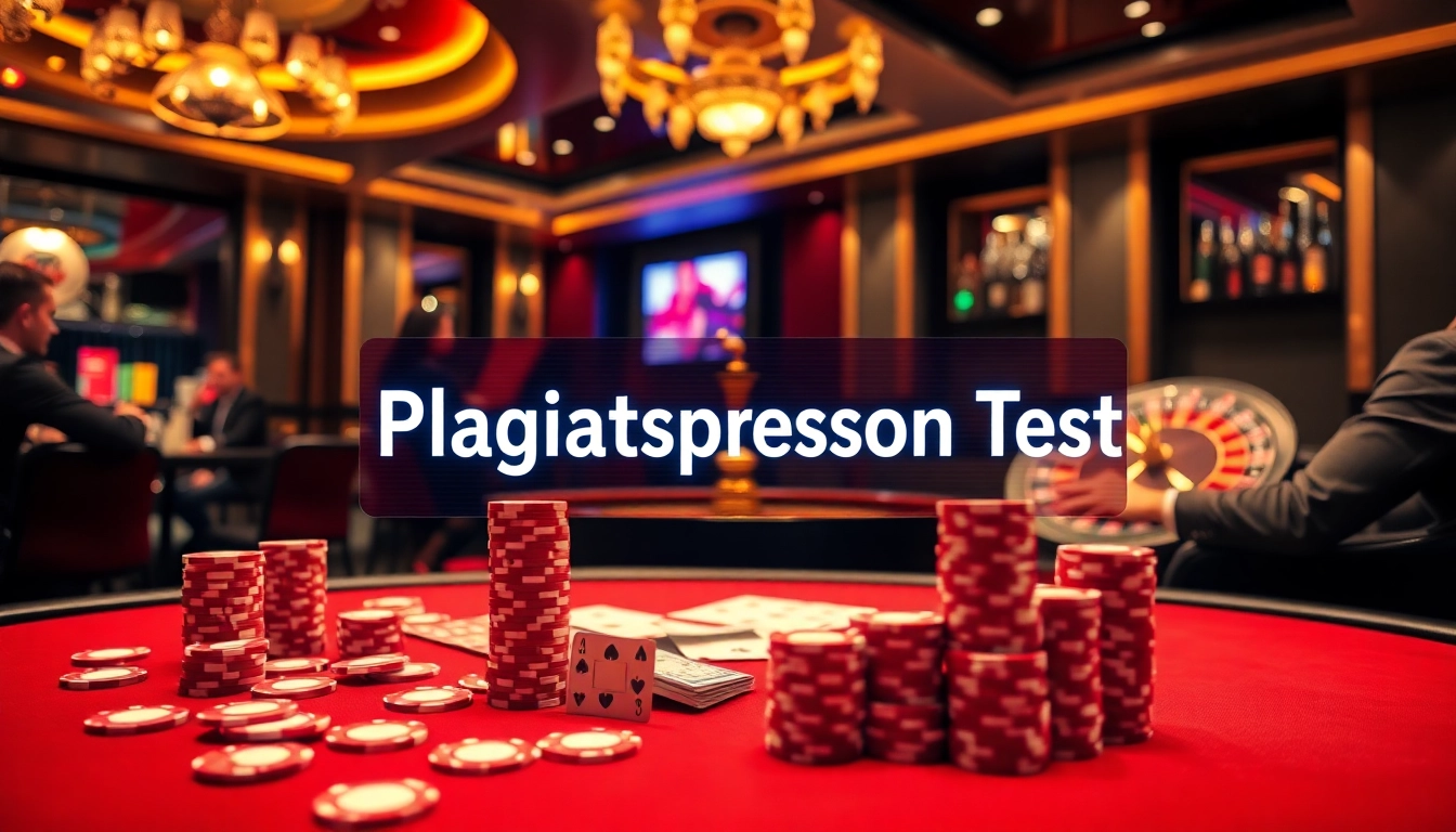 Experience the excitement of gambling with Plagiatsprüfung Test integrated into a luxurious casino setting.